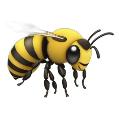 A cheerful bee sticker