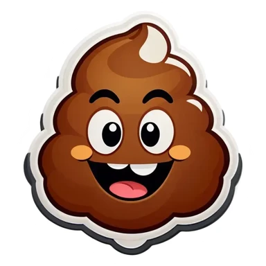 Make a poop emoji sticker