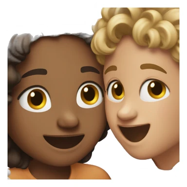 friends sharing a joyful moment sticker