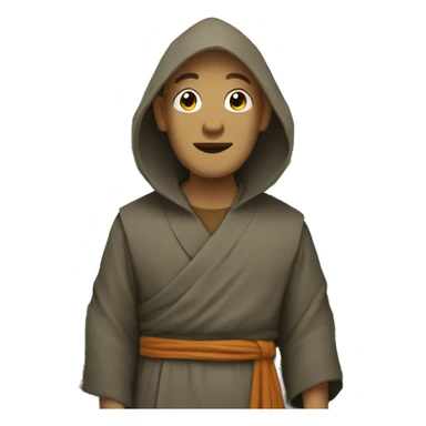 monk in the woods sticker