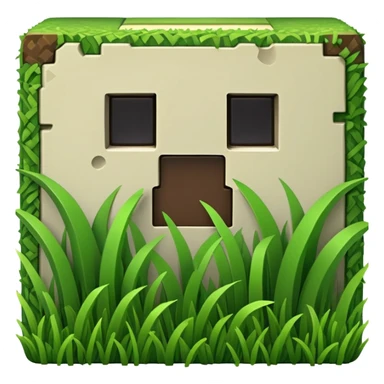 Minecraft grass block sticker