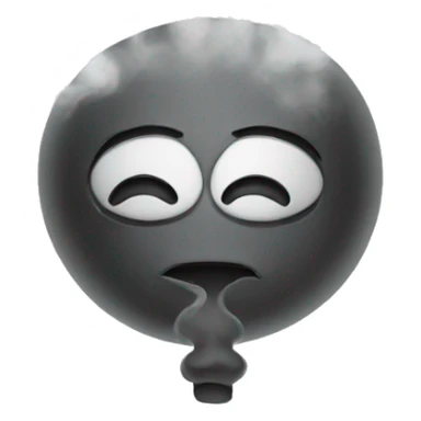 Emoji inside of smoke sticker