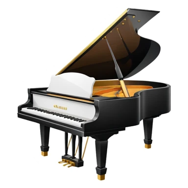 piano with white color  sticker
