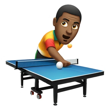 A person playing table tennis  sticker