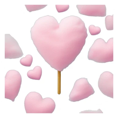 Cotton candy print heart sticker