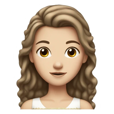 brown hair white girl princess  sticker