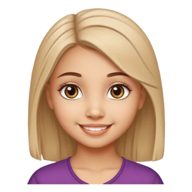 Cute girl with bindi and realistic eyes sticker