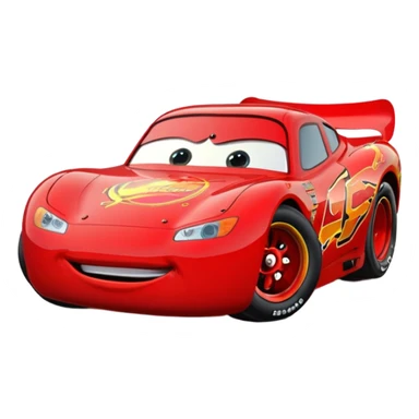 A buffed lightning mcqueen sticker