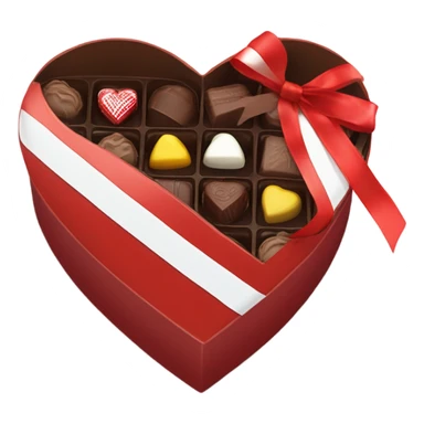 heart chocolate box sticker