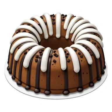 Cookies & cream Bundt cake with only white frosting stripes  sticker
