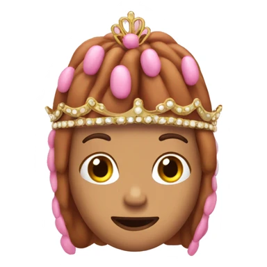 A pink pinto bean with a tiara sticker