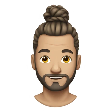 White Guy with man bun and tattoos sticker