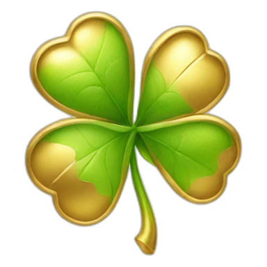 gold-four-leaf-clover sticker