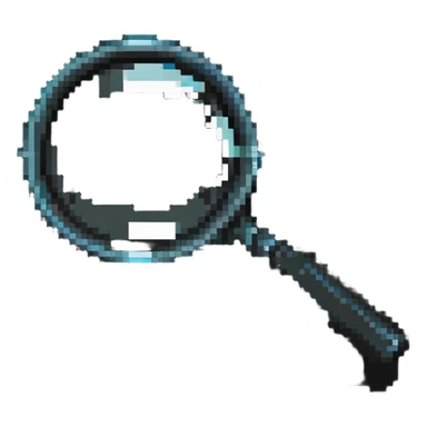detailed magnifying glass sticker