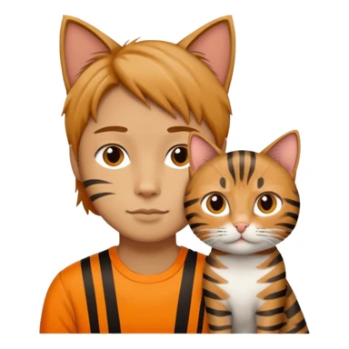 Han Vu with tabby cat sticker