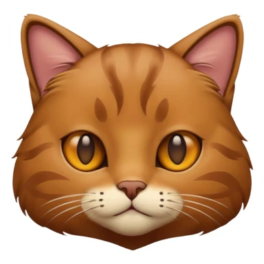 Brown cat with no eyes sticker