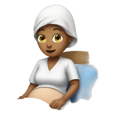 Woman in labour sticker