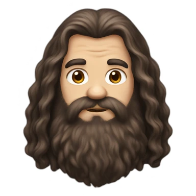 long brown haired Hagrid sticker