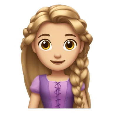 Rapunzel with short brown hair sticker