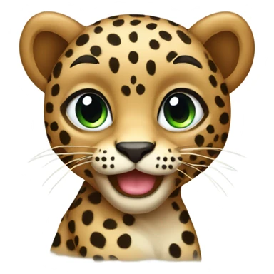 Leopard with bow sticker