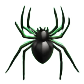 spider web made of glowing green lasers, 3/4 perspective, emoji style sticker