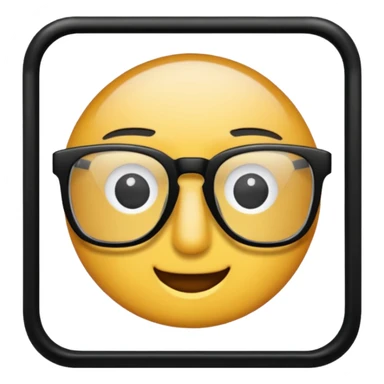 black transparant glasess black sticker