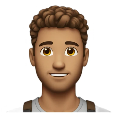 My boyfriend brown hair sticker