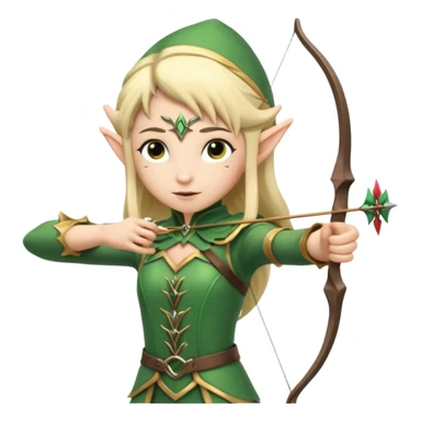 Elf archers with curved bows and arrows sticker