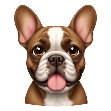 Brown french bulldog sticker