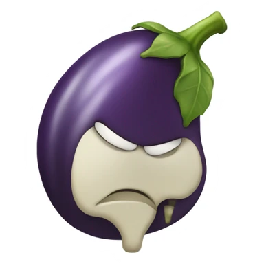 Very tired eggplant sticker