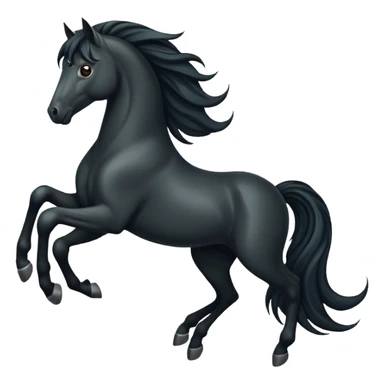 black flying horse Let him look upA sticker