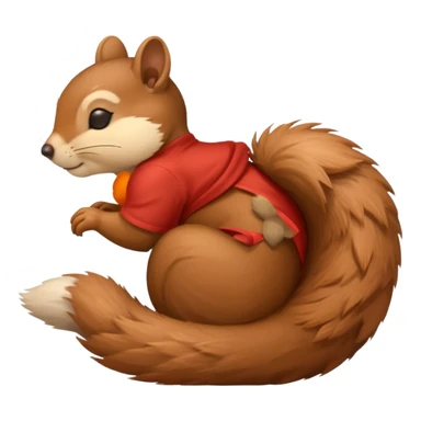 Sleeping squirrel sticker