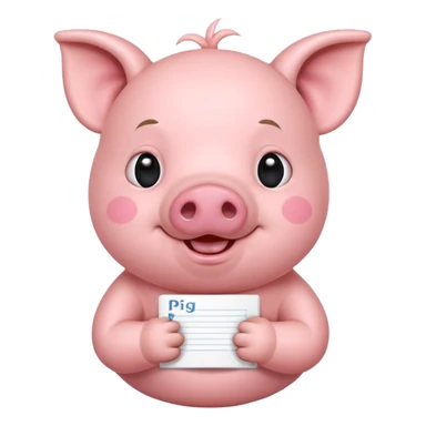 Inspirational good morning with pig sticker