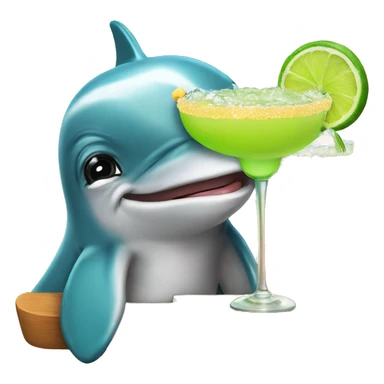 Dolphins with margarita  sticker