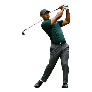 Tiger Woods teeing off sticker