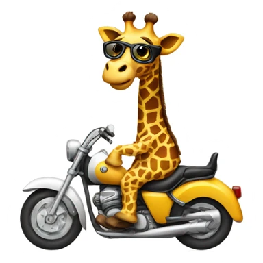giraffe on a motorcycle sticker