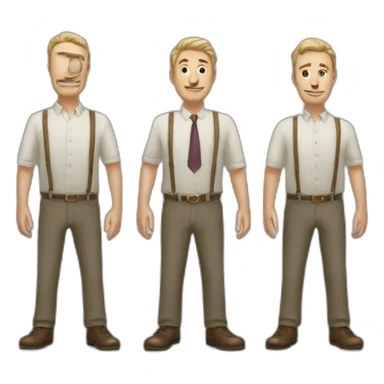 three tall men sticker