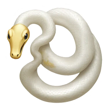 White snake with gold sticker