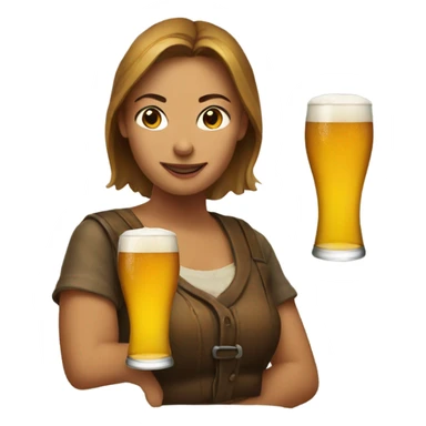 Woman beer sticker