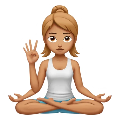 Middle finger, girl doing fuck you, girl tired, meditation, yoga girl, relax, angry, fuck you finger, girl doing fuck you finger  sticker