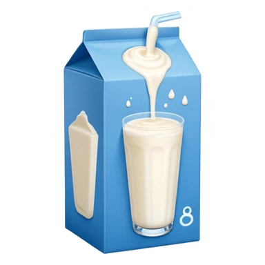 Fermented drinkable yoghurt-milk drink kefir in a tall white and blue carton   sticker
