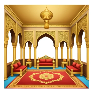 wealthy persian room, sassanid empire sticker