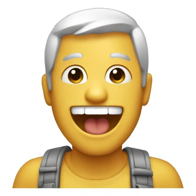 A micro who have a face and laugh sticker