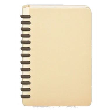 small beige notebook
 sticker