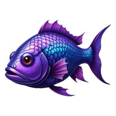 Dark purple dragon fish sticker