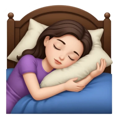 Brunette girl sleeping sticker