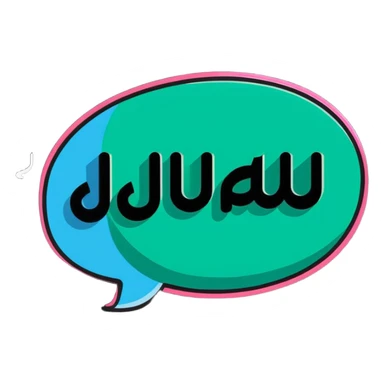 Colorful cartoon speech bubble with the name حسیب in fun decorative Arabic typography sticker