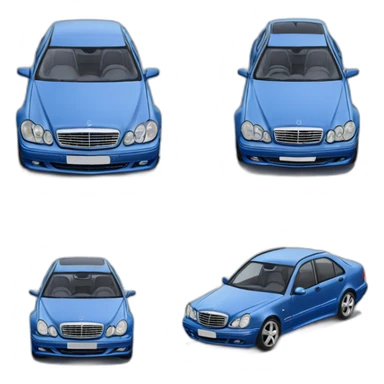 mercedes w203 blue sticker