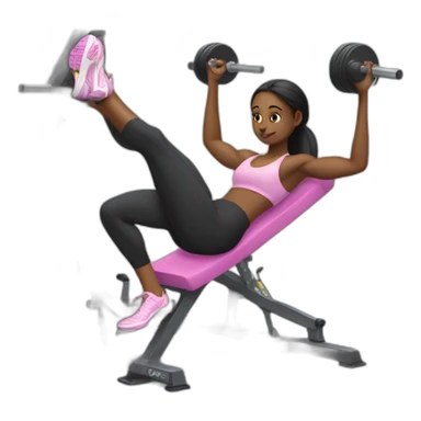 Girl doing leg press  sticker