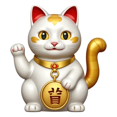 No! A lucky cat! sticker